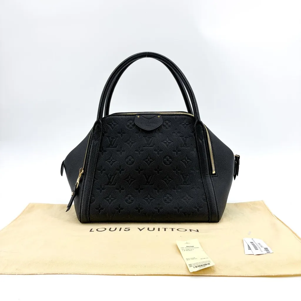 Louis Vuitton Pont Neuf MM Monogram Empreinte Noir Black Leather Good - Back View