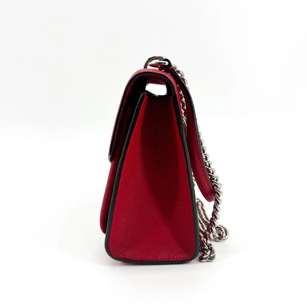 Louis Vuitton Lockme II BB Shoulder Bag Rubis Silver Hardware Red Leather Good - Model View
