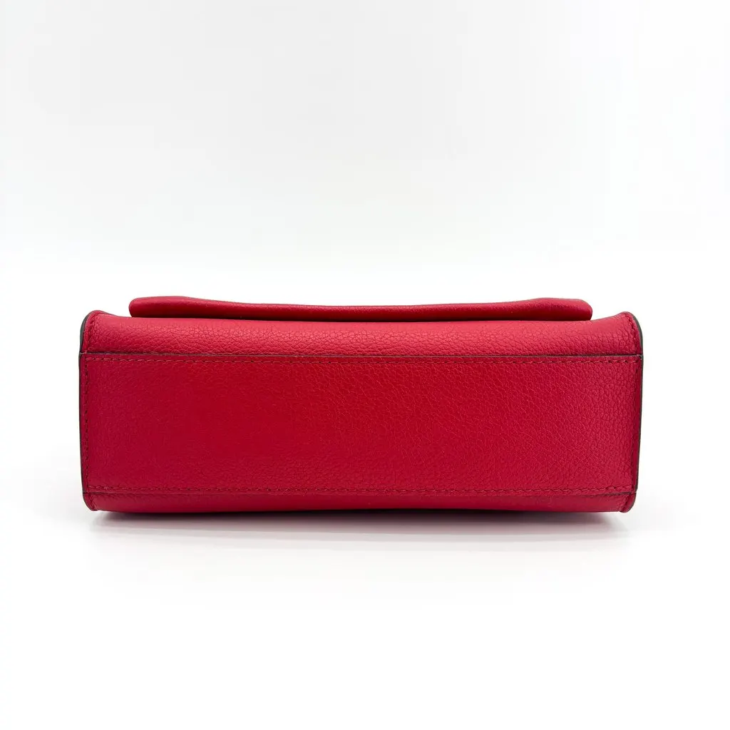 Louis Vuitton Lockme II BB Shoulder Bag Rubis Silver Hardware Red Leather Good - Box View
