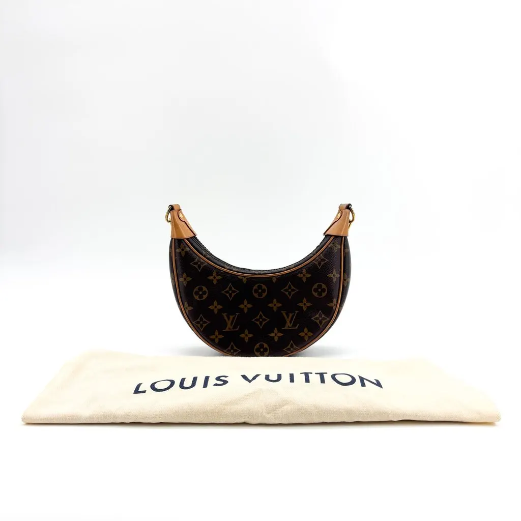 Louis Vuitton Loop Bag in Monogram Canvas Beige Canvas Good - Back View