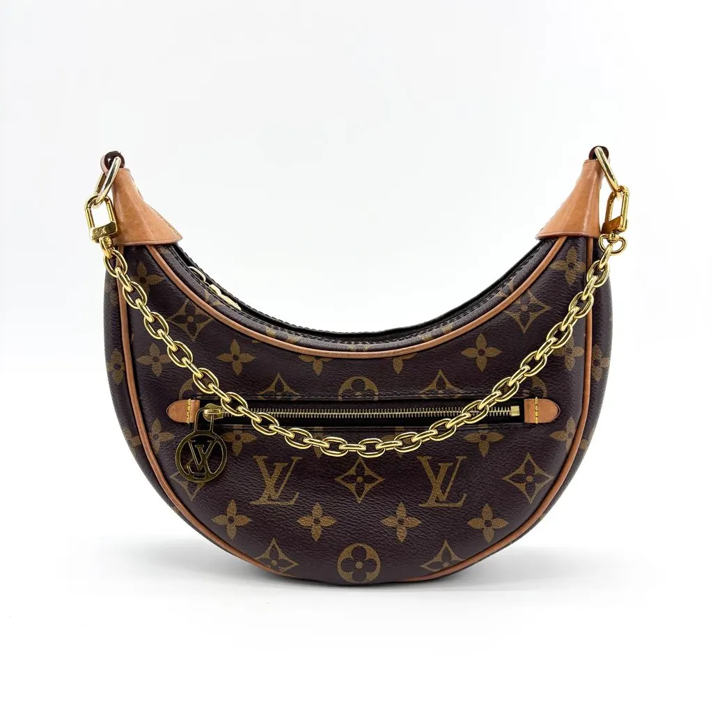 Louis Vuitton Loop Bag in Monogram Canvas Beige Canvas Good - Inside View
