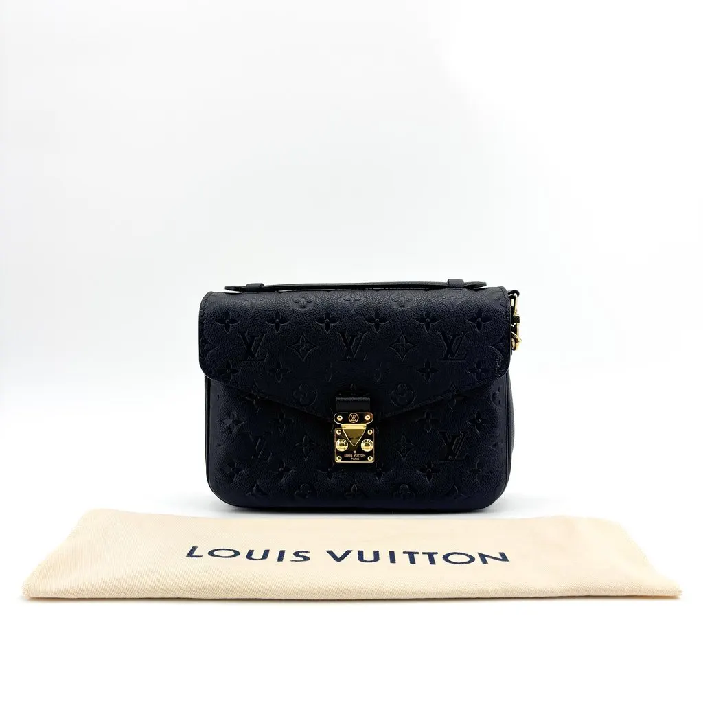 Louis Vuitton Pochette Metis Monogram Empreinte Noir Black Leather Very good - Back View