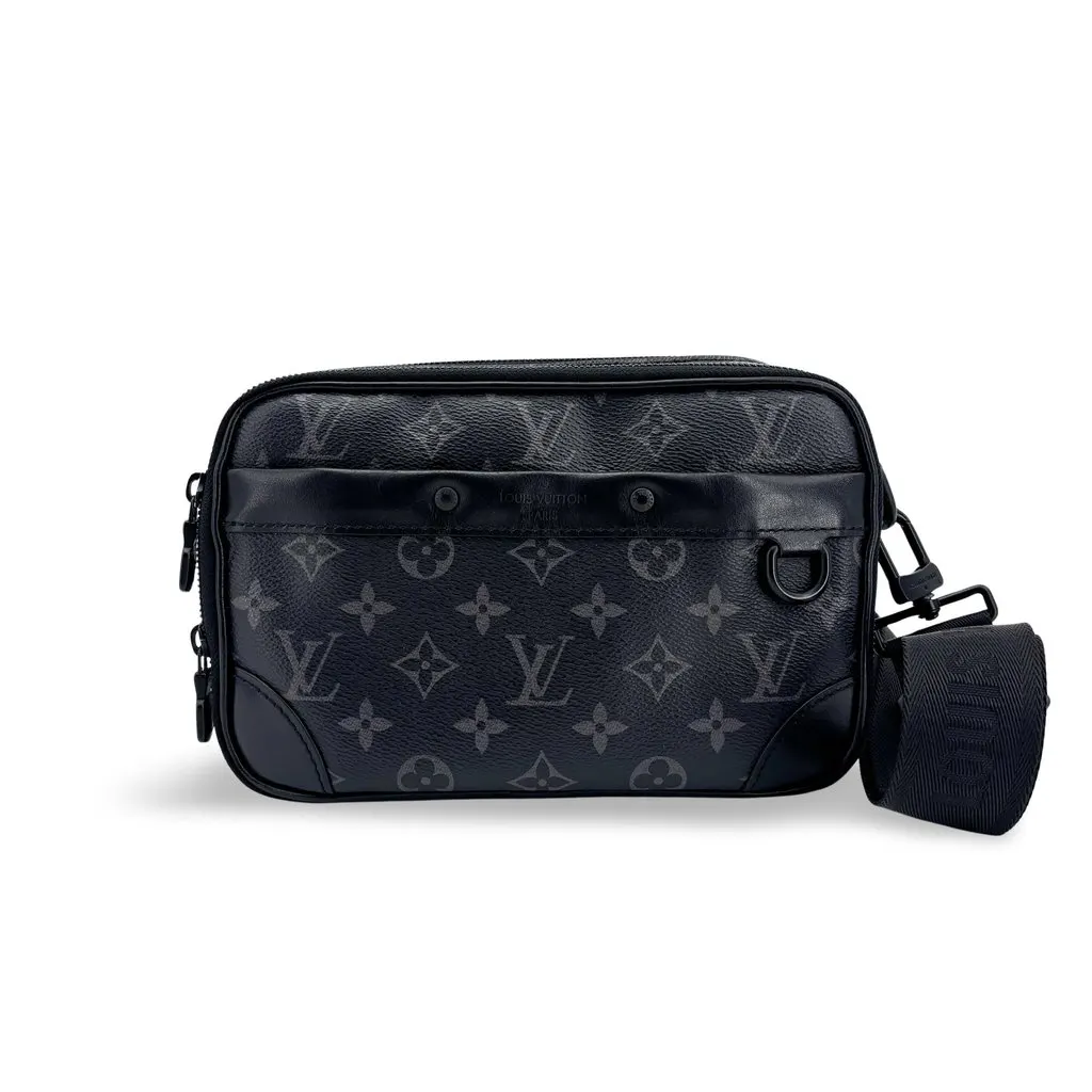 Louis Vuitton Gaston Wearable Wallet Monogram Eclipse Black Canvas Very good - Front View