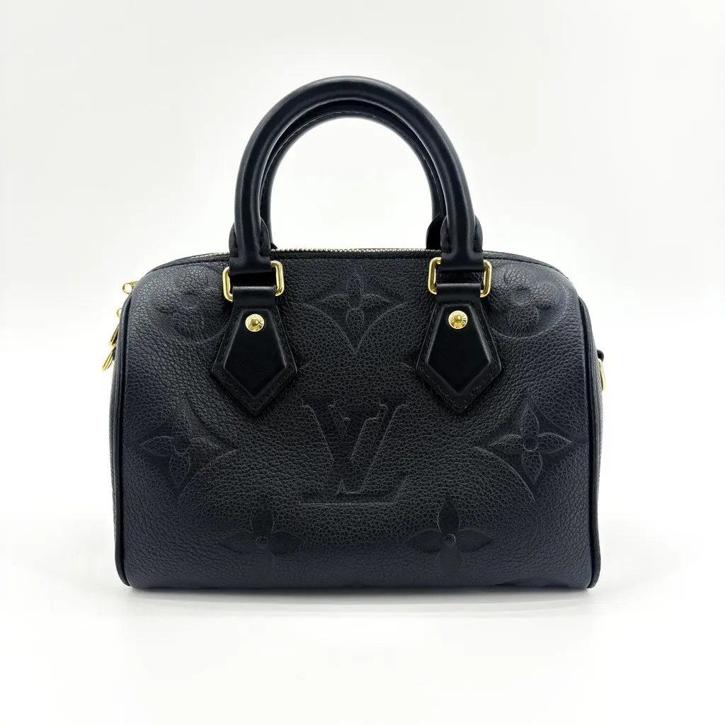 Louis Vuitton Nano Speedy Monogram Empreinte Black Black Leather Good - Back View