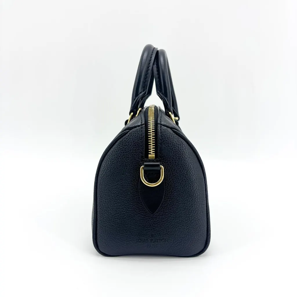 Louis Vuitton Nano Speedy Monogram Empreinte Black Black Leather Good - Inside View