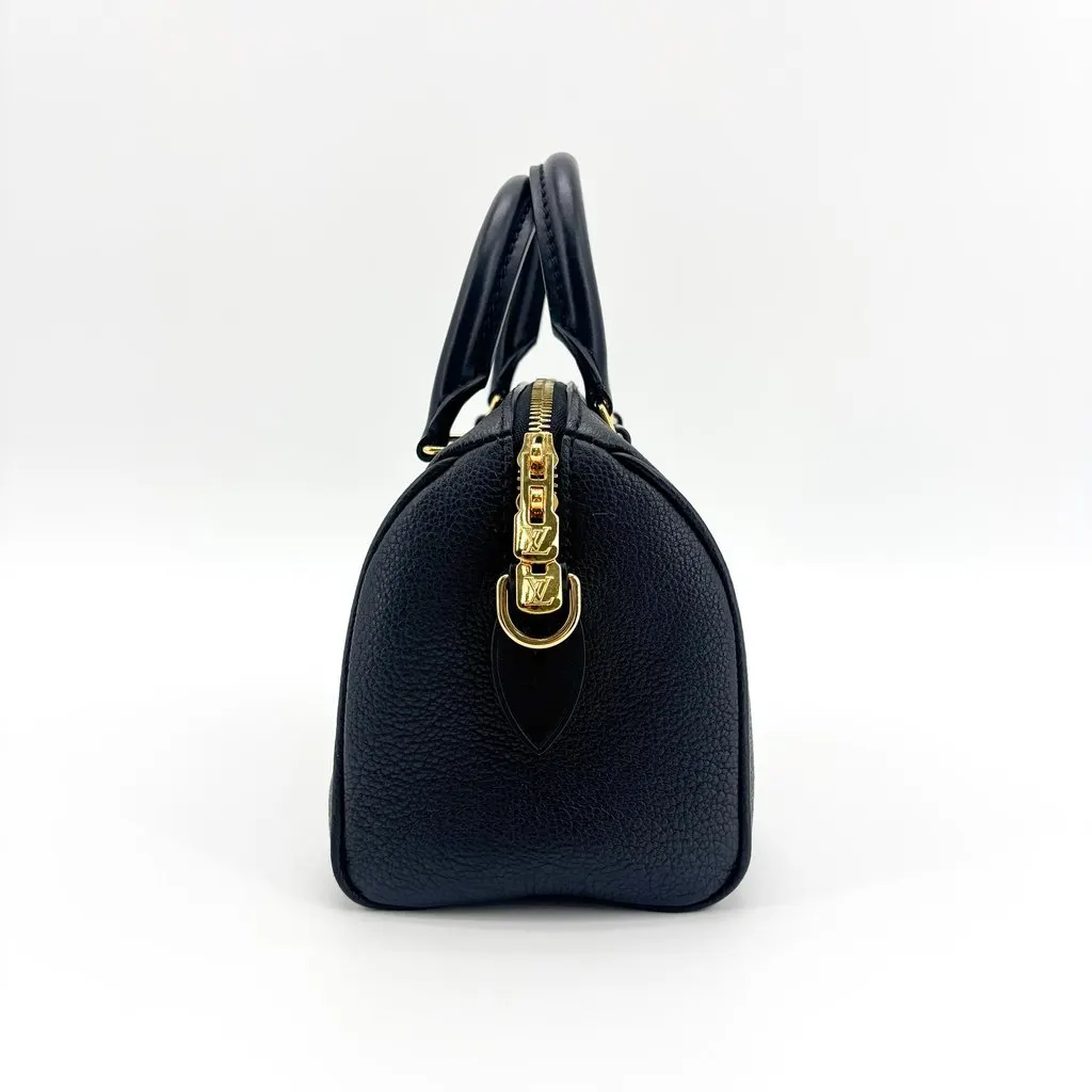 Louis Vuitton Nano Speedy Monogram Empreinte Black Black Leather Good - Model View