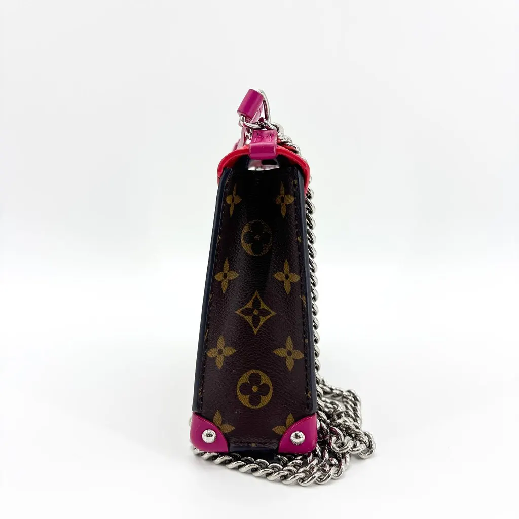 Louis Vuitton Monogram Totem Mask Chain Shoulder Bag PM Blue Canvas Good - Box View