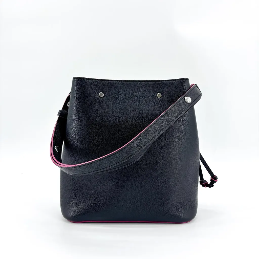 Louis Vuitton Lockme Bucket NV Marine Rouge Navy Leather Very good - Inside View