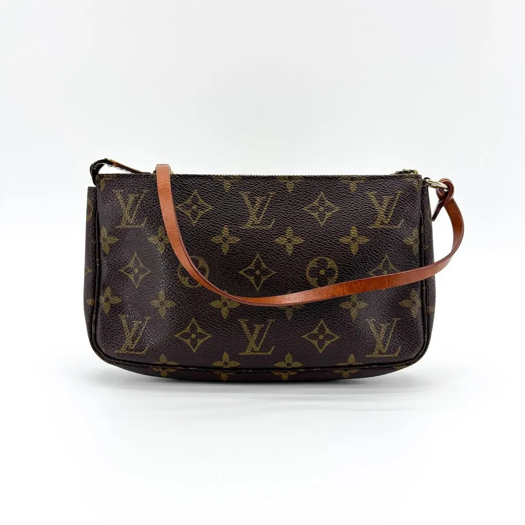Louis Vuitton Monogram Pochette Accessoires Brown Canvas Good - Inside View