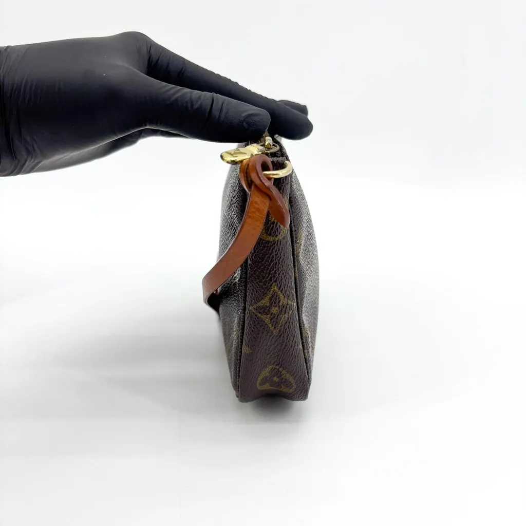 Louis Vuitton Monogram Pochette Accessoires Brown Canvas Good - Model View
