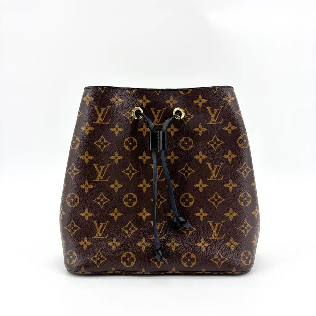 Louis Vuitton NeoNoe MM Monogram Noir Black Canvas Good - Inside View
