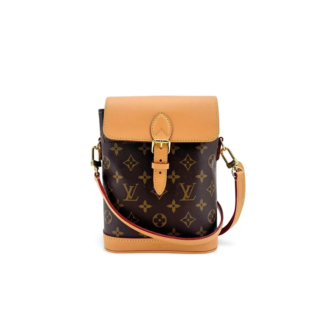 Louis Vuitton Monogram Fold Me Pouch Beige Canvas Very good - Front View