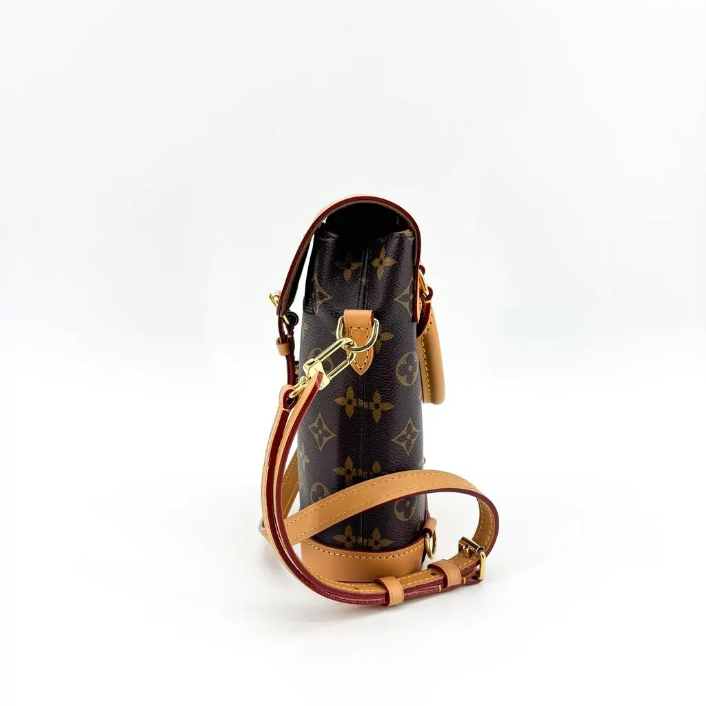Louis Vuitton Monogram Fold Me Pouch Beige Canvas Very good - Model View