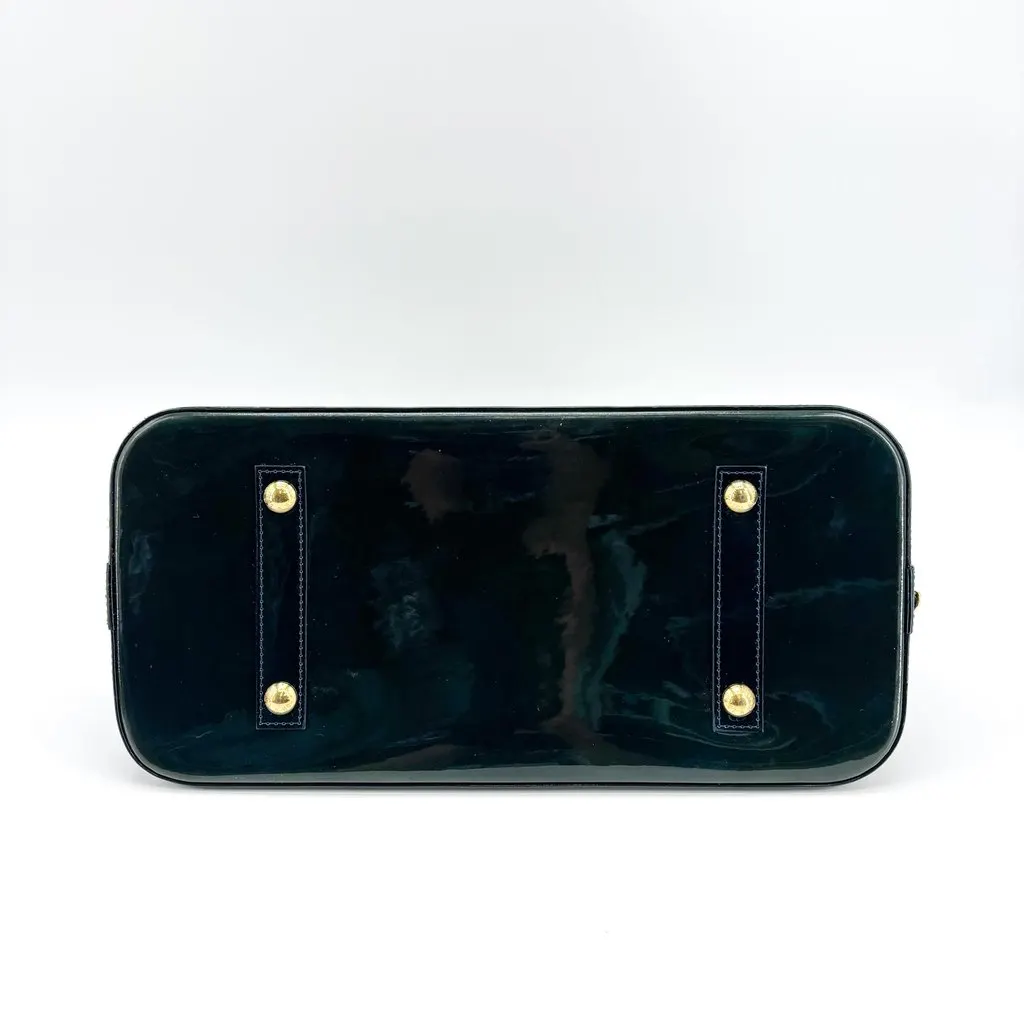 Louis Vuitton Monogram Vernis Alma PM Dark Green Green Leather Good - Box View