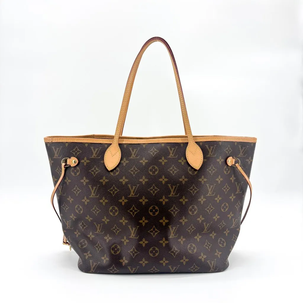 Louis Vuitton Neverfull MM Monogram Beige Canvas Good - Inside View
