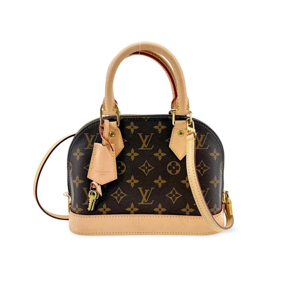 Louis Vuitton Monogram Alma BB Beige Canvas Good - Front View