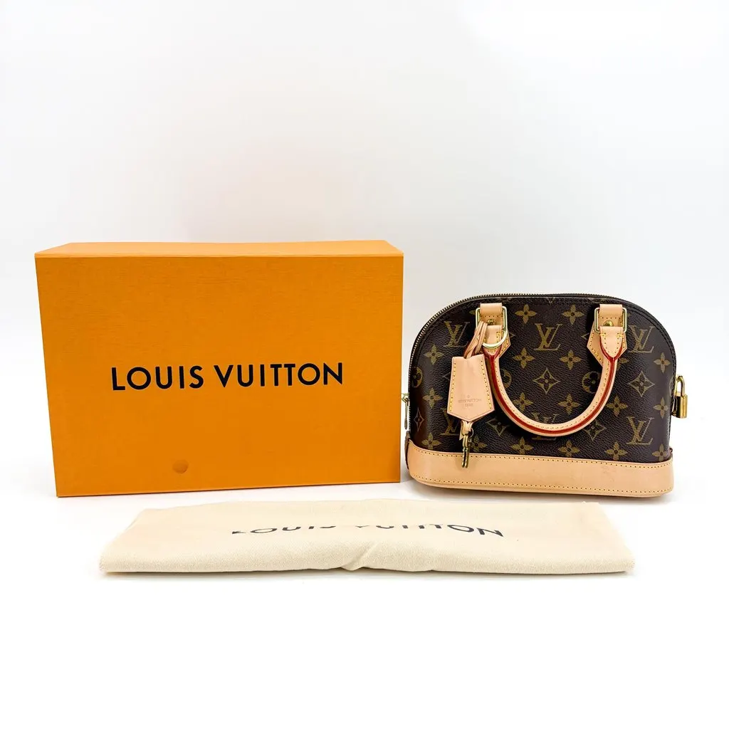 Louis Vuitton Monogram Alma BB Beige Canvas Good - Back View