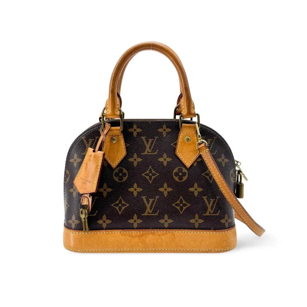Louis Vuitton Monogram Alma BB Beige Canvas Good - Front View
