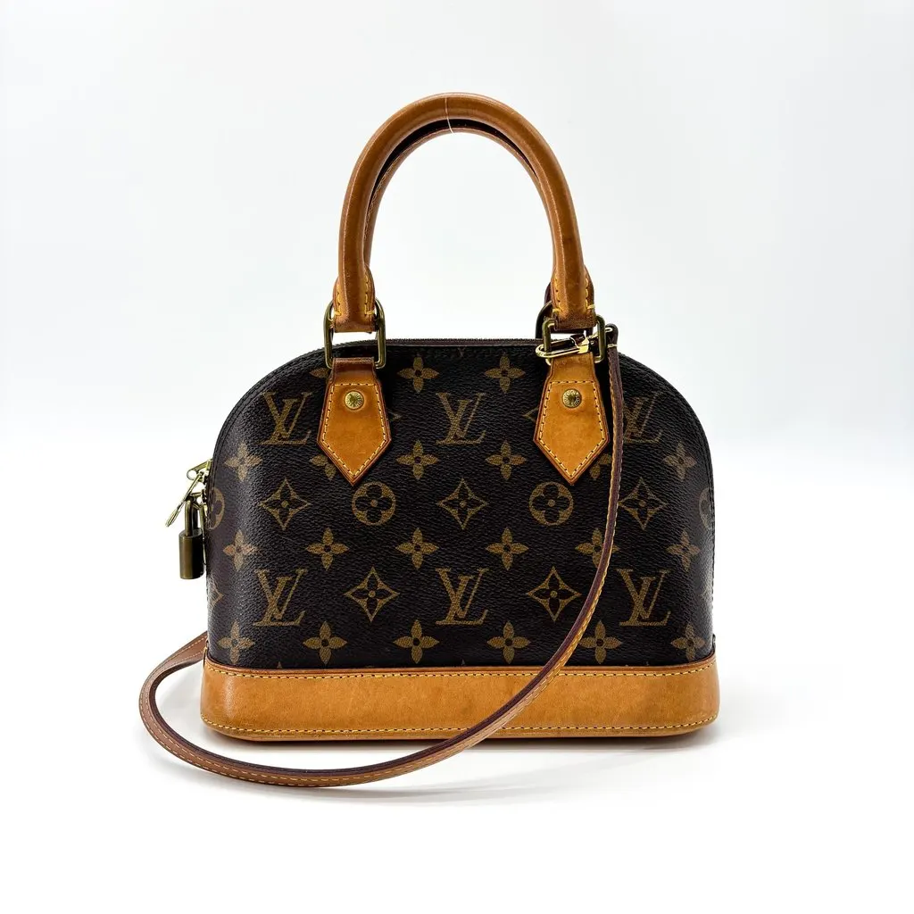 Louis Vuitton Monogram Alma BB Beige Canvas Good - Back View