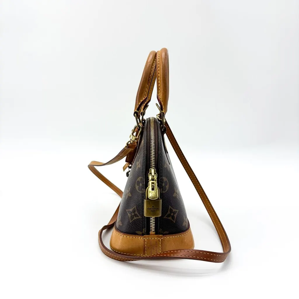 Louis Vuitton Monogram Alma BB Beige Canvas Good - Inside View