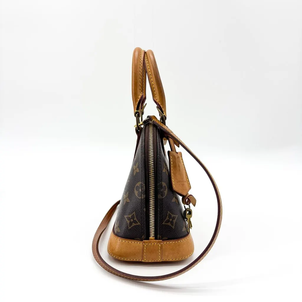 Louis Vuitton Monogram Alma BB Beige Canvas Good - Model View