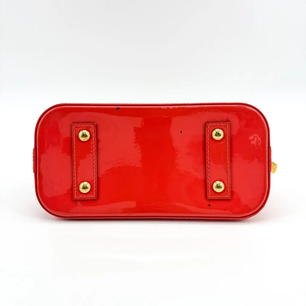 Louis Vuitton Alma BB Monogram Vernis Red Red Leather Good - Box View