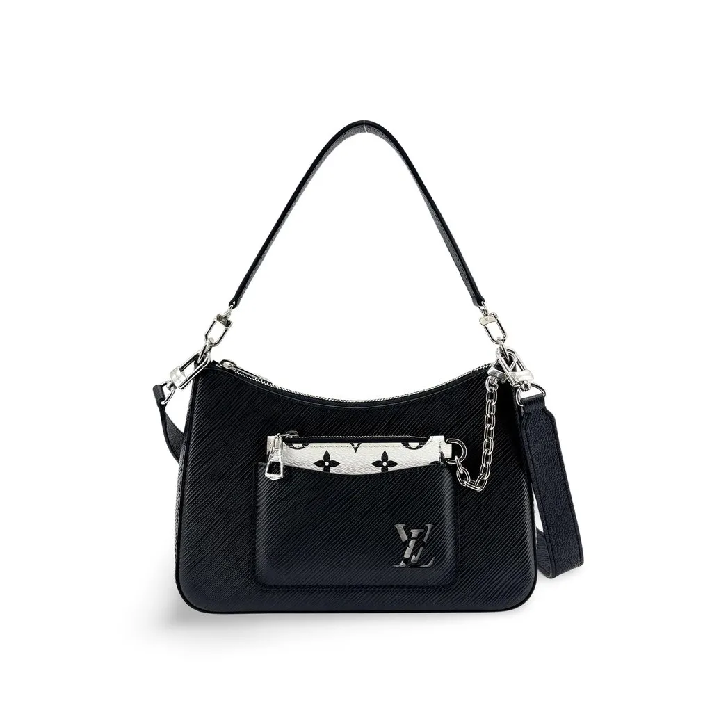 Louis Vuitton Marelle Epi Black Black Leather Very good - Front View
