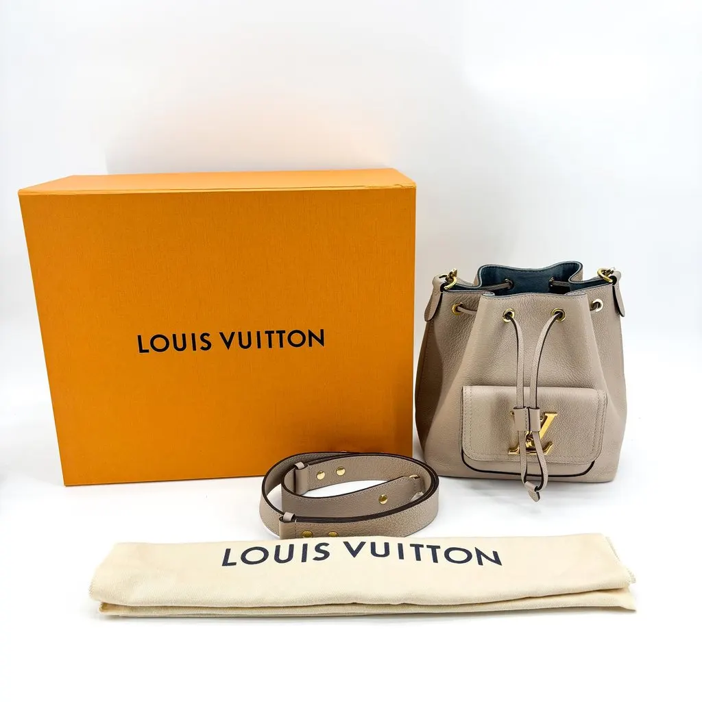 Louis Vuitton Lockme Bucket NV Galet Beige Leather Very good - Back View