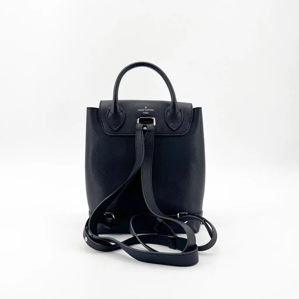 Louis Vuitton Lockme Backpack Black Silver Hardware Black Leather Very good - Inside View