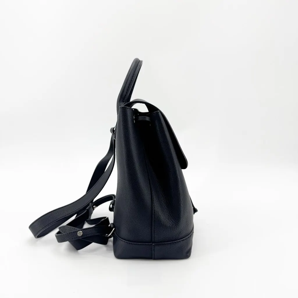 Louis Vuitton Lockme Backpack Black Silver Hardware Black Leather Very good - Box View