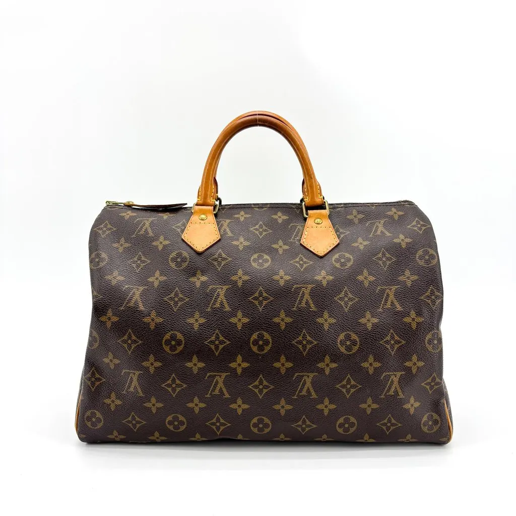 Louis Vuitton Monogram Speedy 35 Brown Canvas Good - Inside View