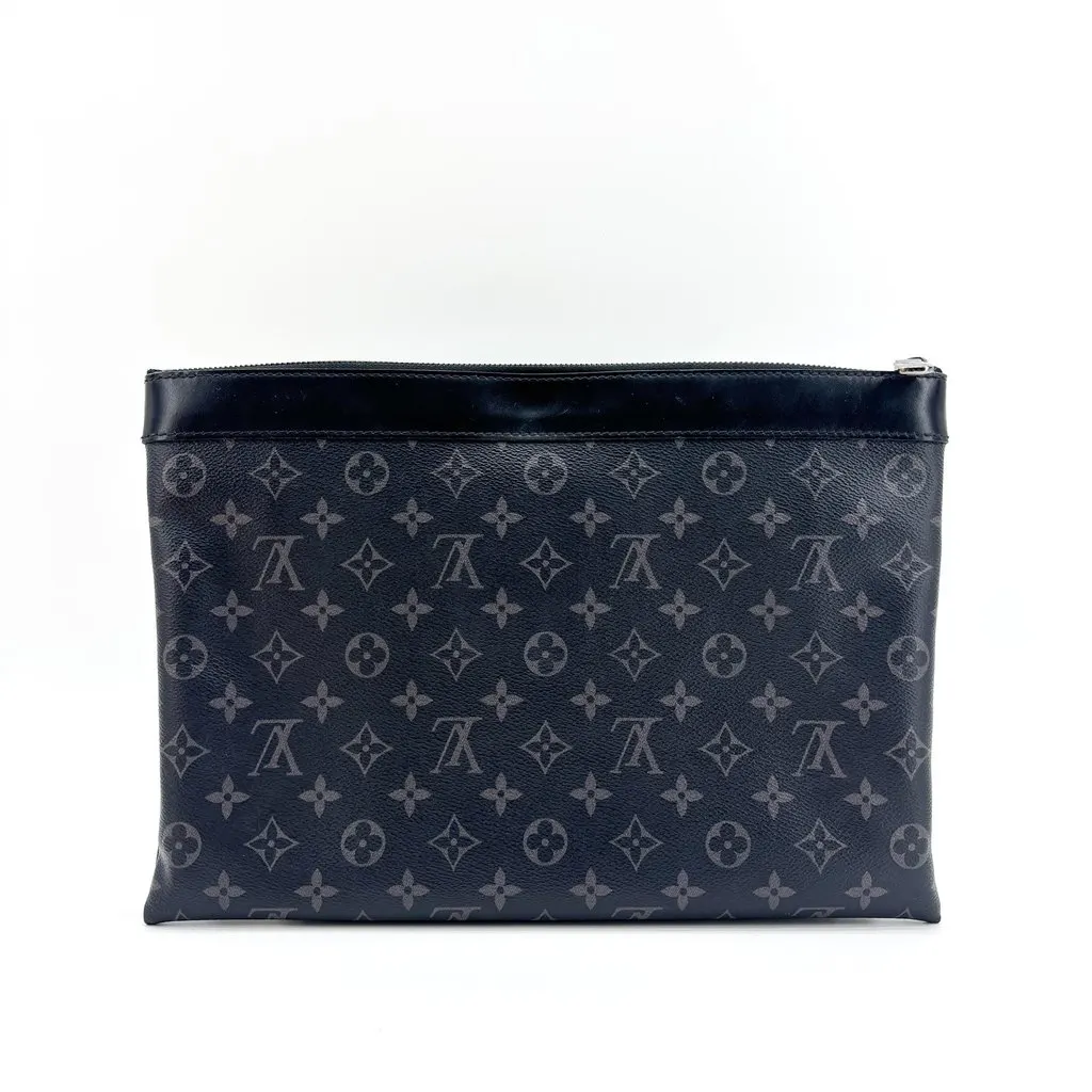 Louis Vuitton Pochette Discovery Monogram Eclipse Black Canvas Good - Inside View