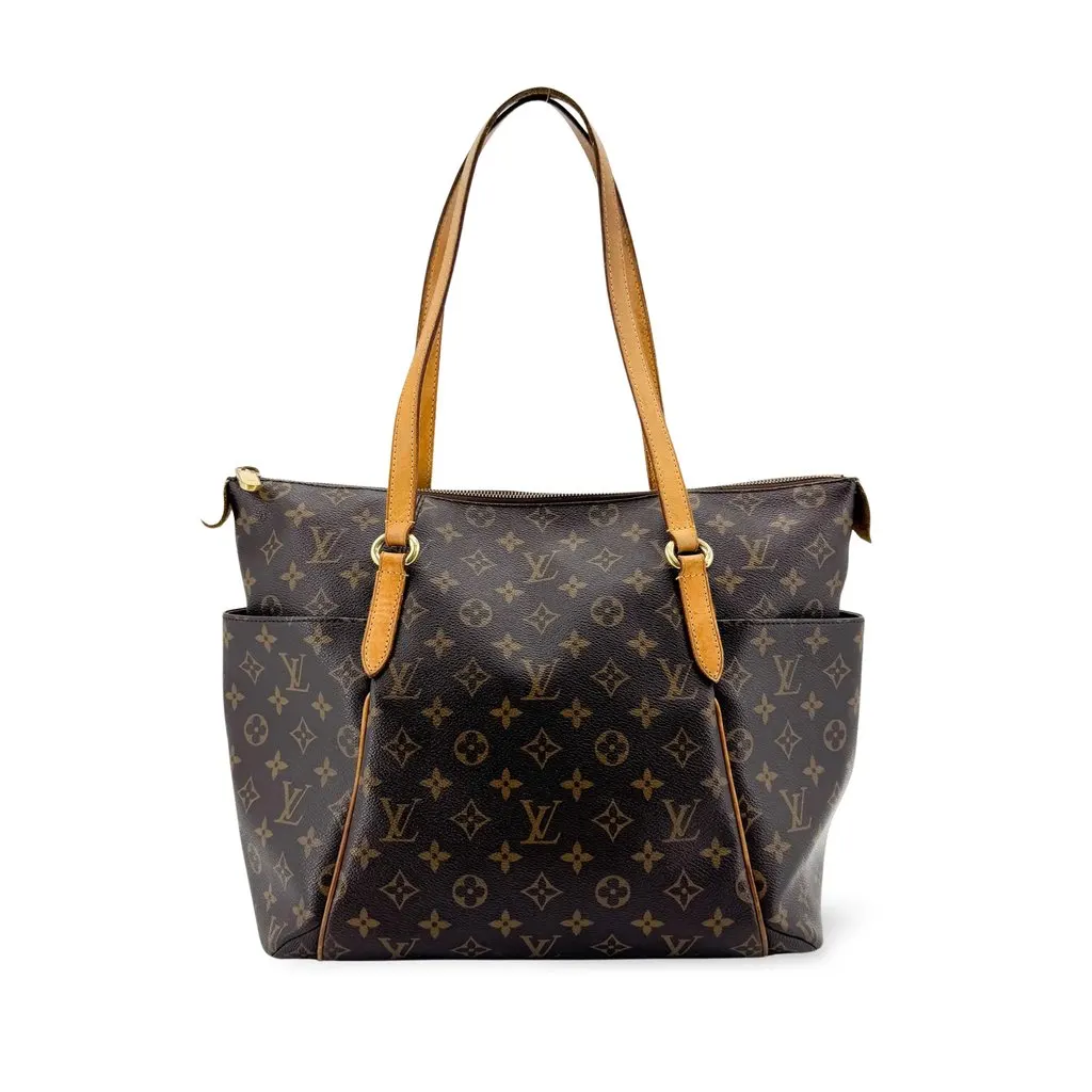 Louis Vuitton Monogram Totally MM Beige Canvas Good - Front View