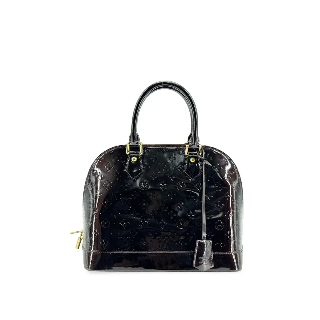 Louis Vuitton Alma PM Monogram Vernis Amarante Burgundy Leather Very good - Front View