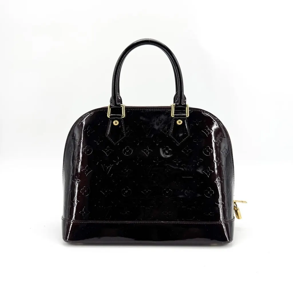 Louis Vuitton Alma PM Monogram Vernis Amarante Burgundy Leather Very good - Back View