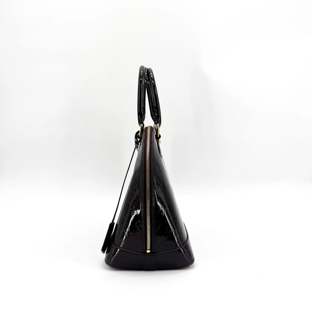 Louis Vuitton Alma PM Monogram Vernis Amarante Burgundy Leather Very good - Inside View