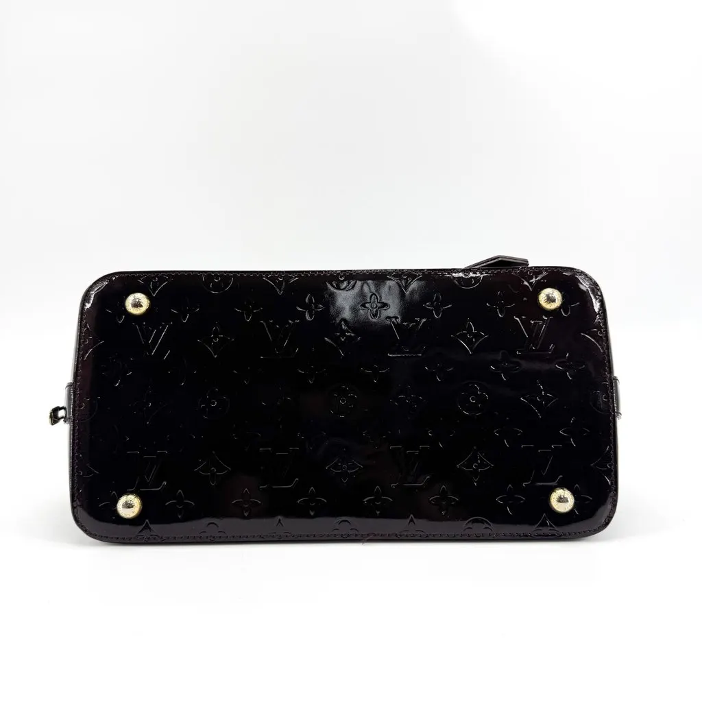 Louis Vuitton Alma PM Monogram Vernis Amarante Burgundy Leather Very good - Box View