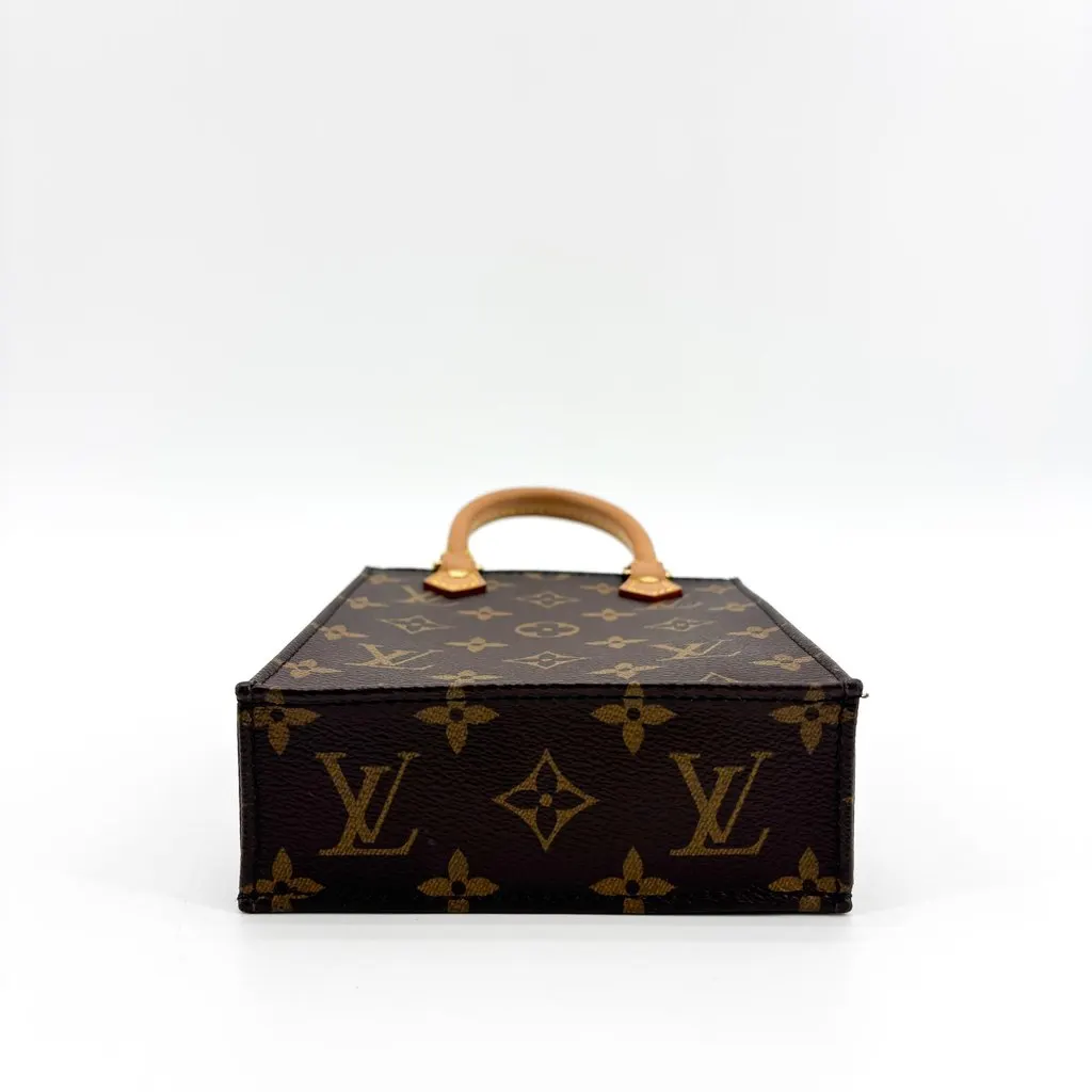 Louis Vuitton Petit Sac Plat Monogram Beige Canvas Very good - Box View