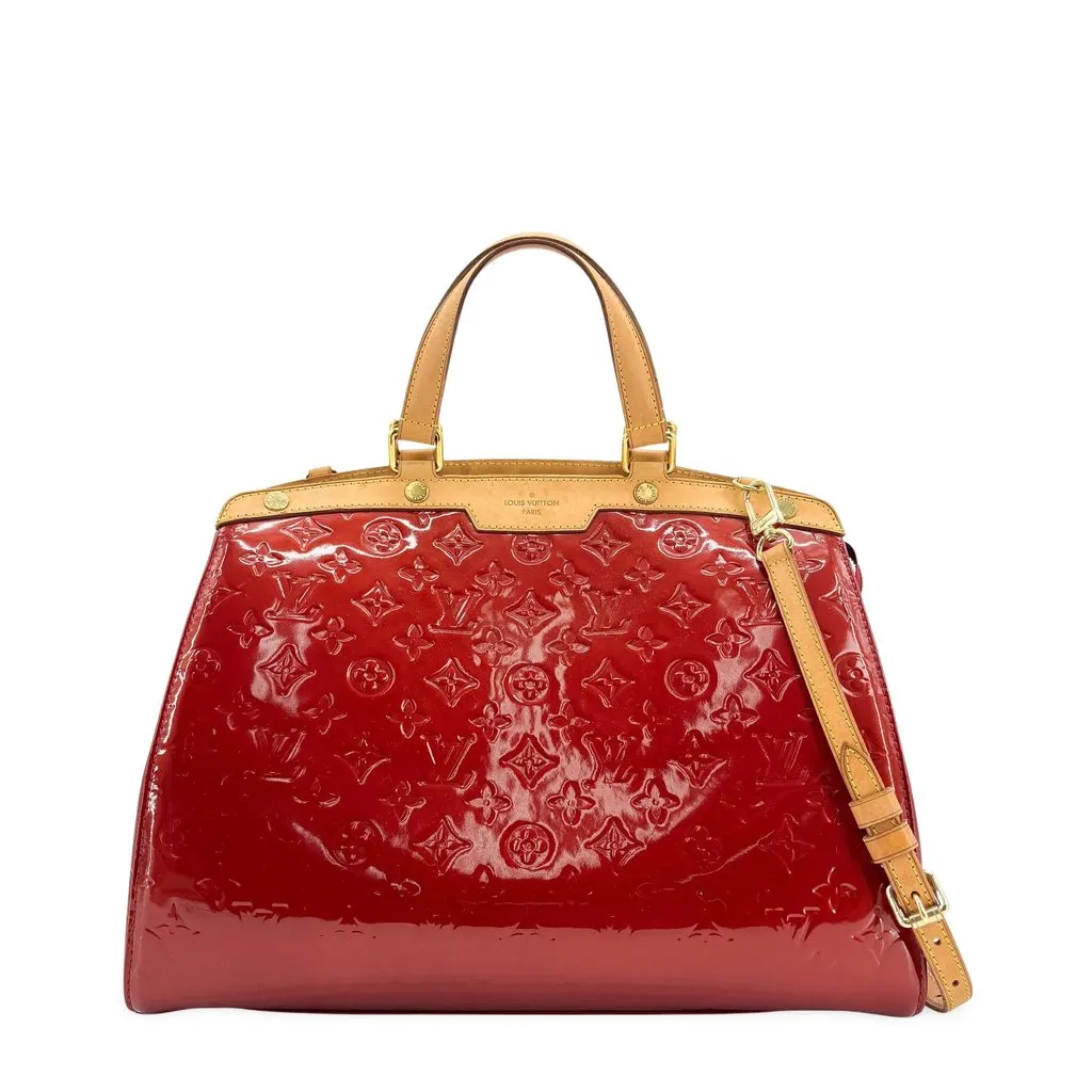 Louis Vuitton Monogram Vernis Brea GM Pomme D'Amour Red Leather Good - Front View