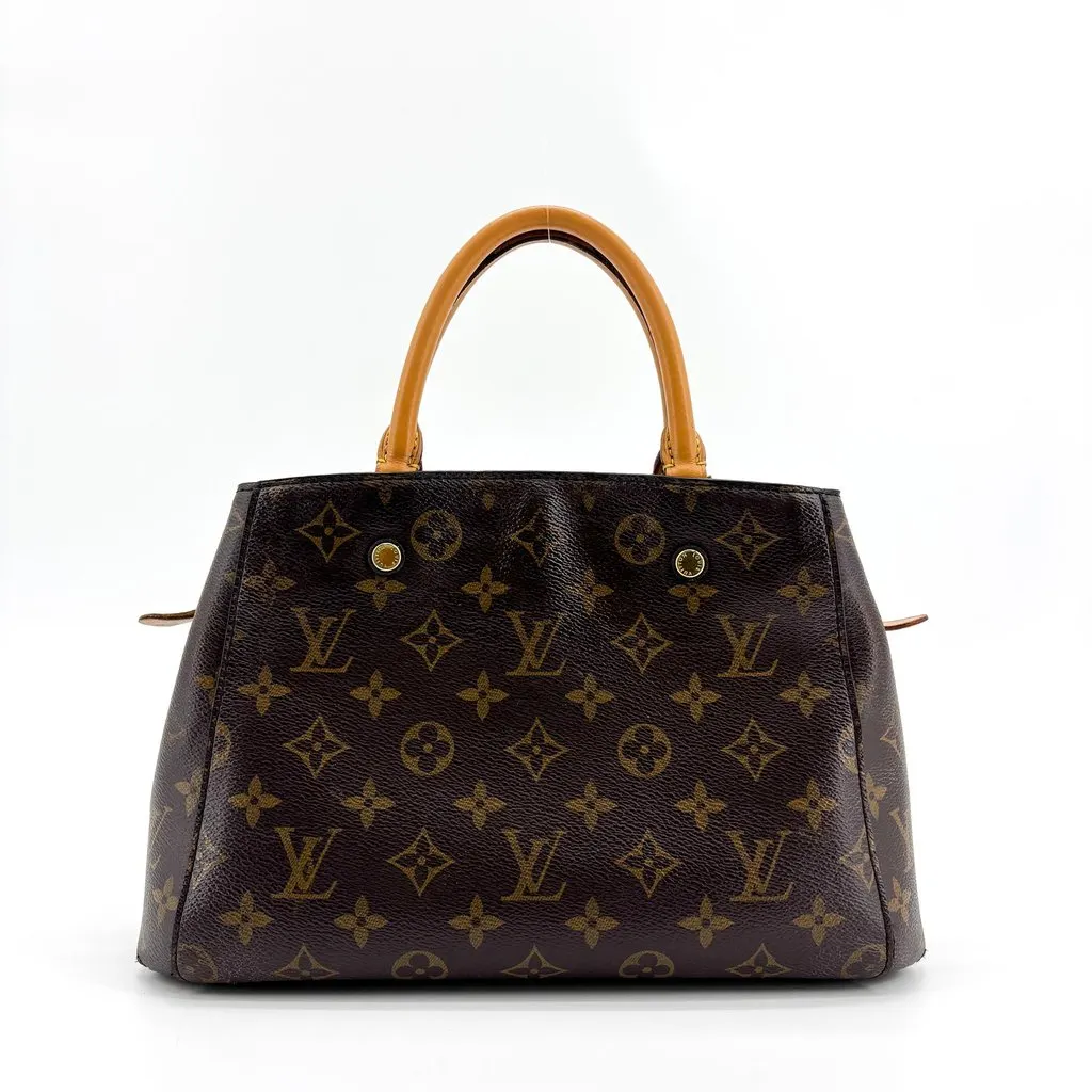 Louis Vuitton Montaigne BB Monogram Brown Canvas Good - Back View