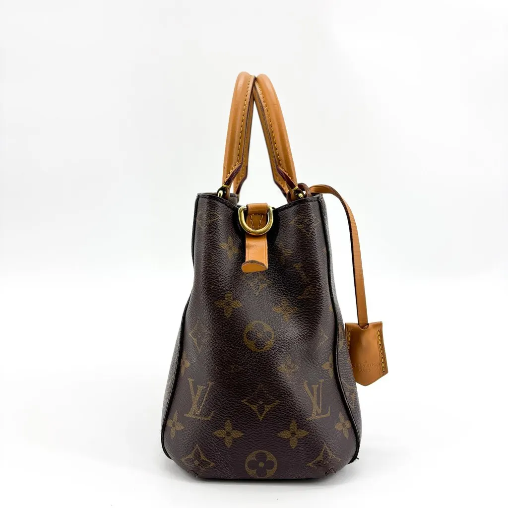 Louis Vuitton Montaigne BB Monogram Brown Canvas Good - Model View