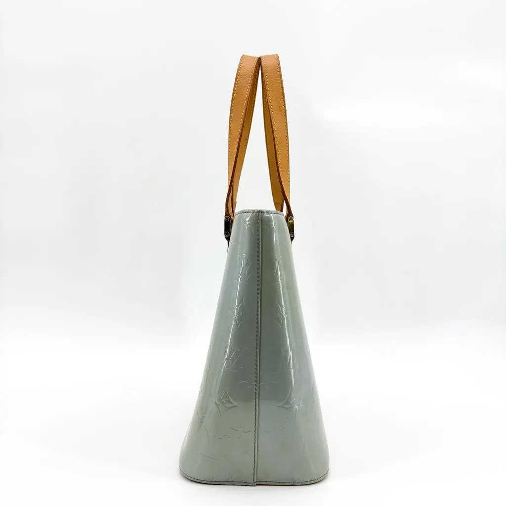 Louis Vuitton Monogram Vernis Houston Tote Bag Grey Blue Blue Leather Good - Inside View