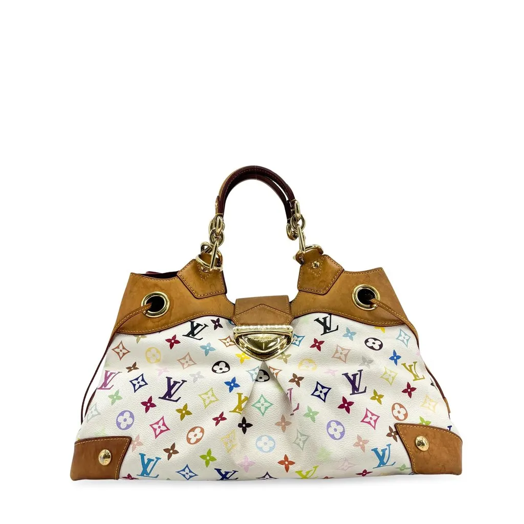 Louis Vuitton Monogram Multicolor Ursula White Brown Canvas Good - Front View