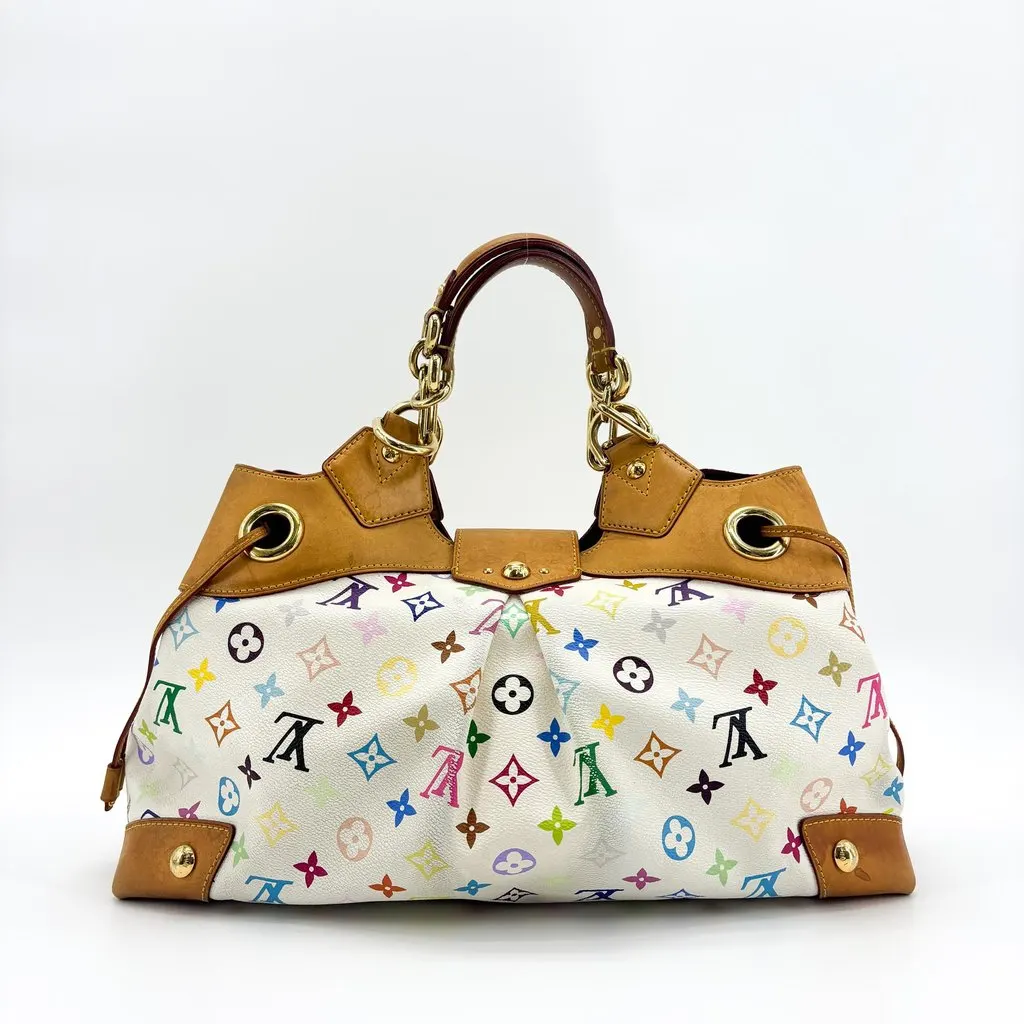 Louis Vuitton Monogram Multicolor Ursula White Brown Canvas Good - Inside View