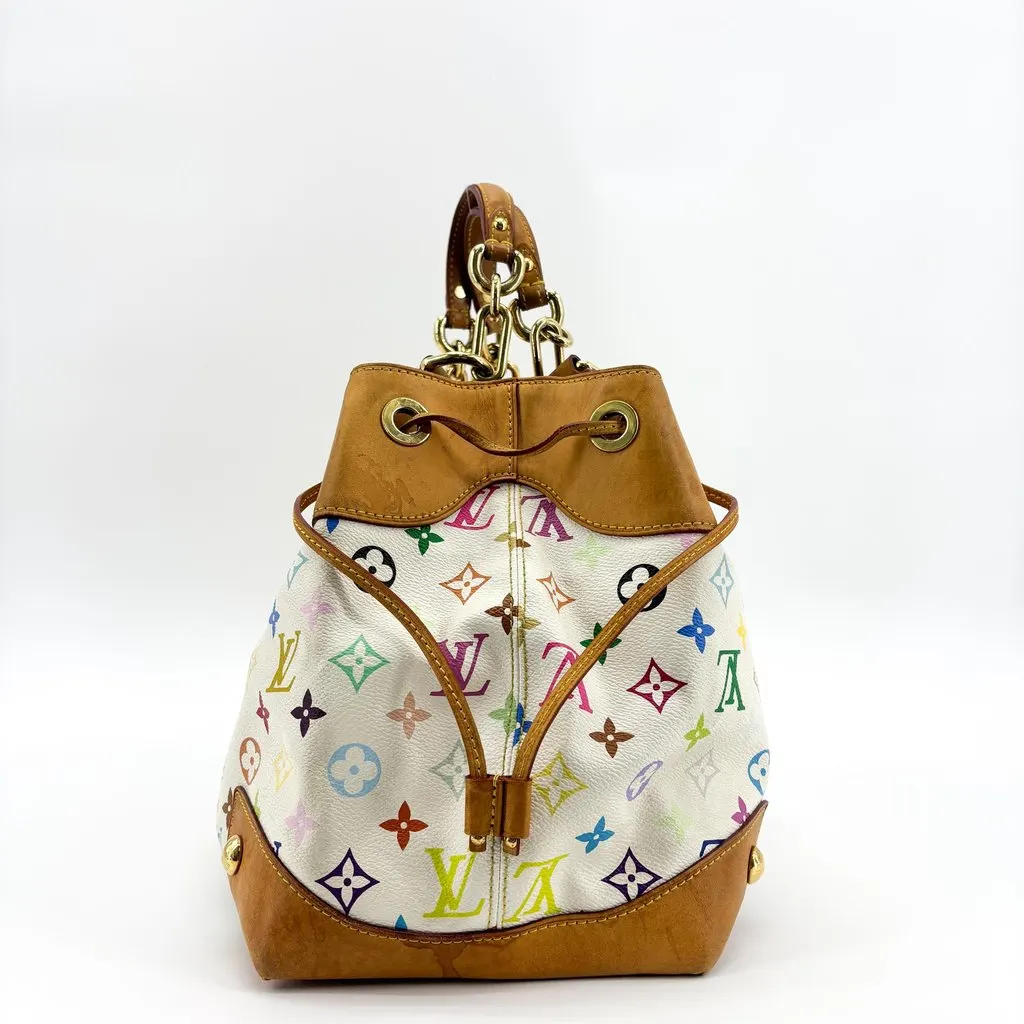 Louis Vuitton Monogram Multicolor Ursula White Brown Canvas Good - Model View