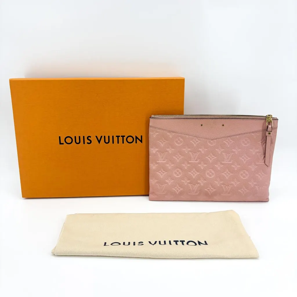 Louis Vuitton Daily Pouch Monogram Empreinte Rose Poudre Pink Leather Good - Back View