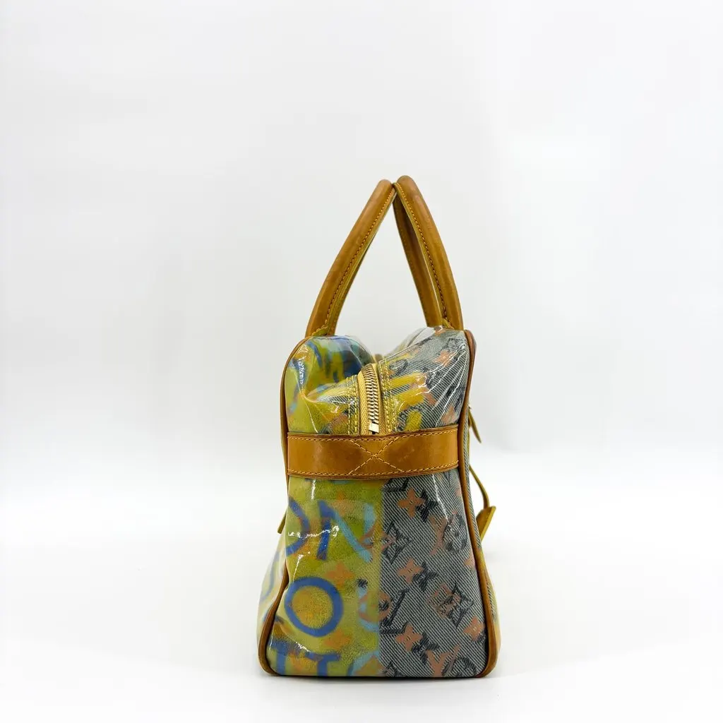 Louis Vuitton Monogram Pulp Weekender PM Yellow Blue Canvas Good - Box View