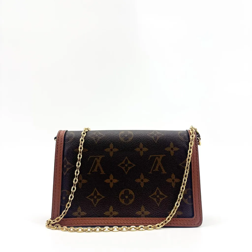 Louis Vuitton Micro Dauphine Chain Bag Monogram Reverse Brown Canvas Very good - Inside View