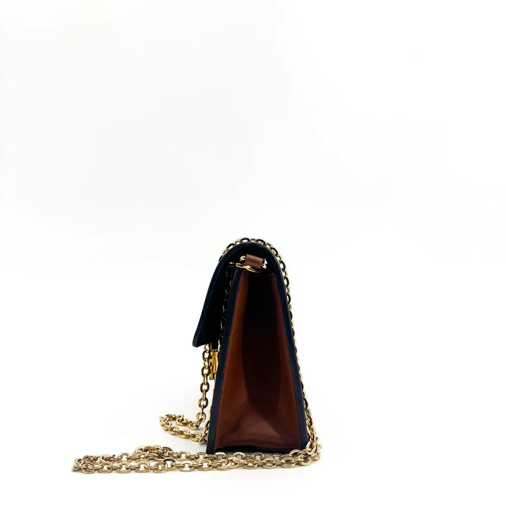 Louis Vuitton Micro Dauphine Chain Bag Monogram Reverse Brown Canvas Very good - Model View