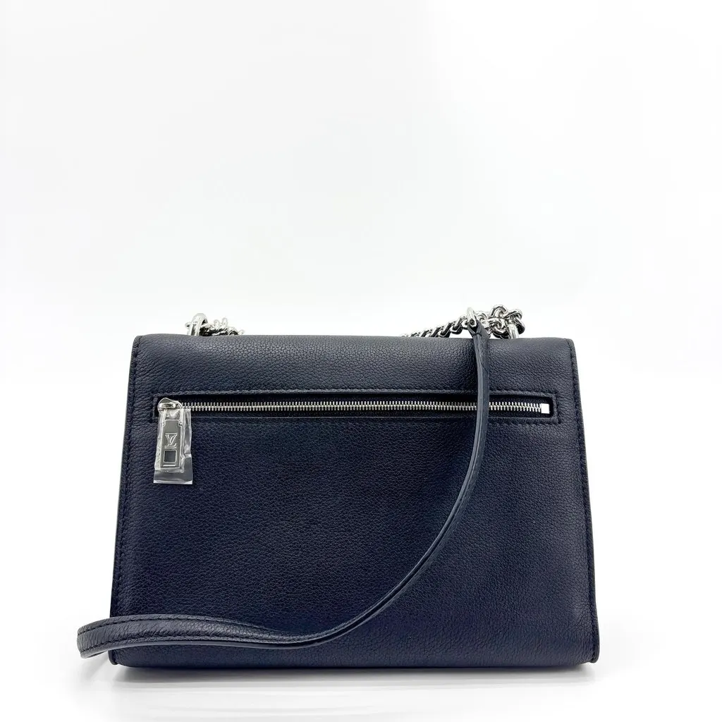 Louis Vuitton Lockme II BB Chain Shoulder Bag Navy Navy Leather Good - Inside View